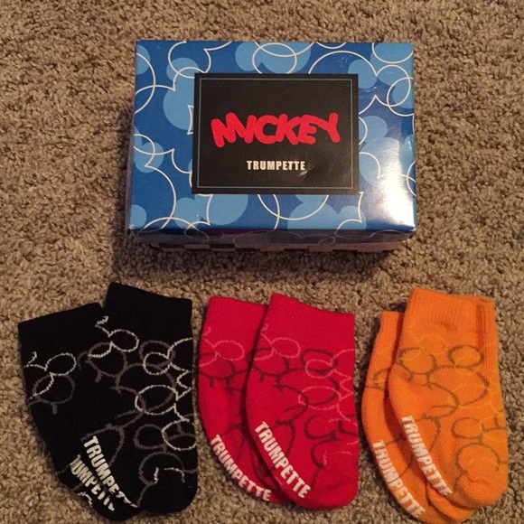 Trumpette Other - 3 pairs of Disney Mickey Mouse Non-slip socks 0-12